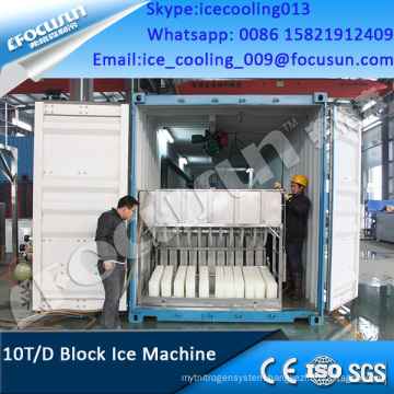 Block ice in container 10ton/day ice block machine for India ice sellers